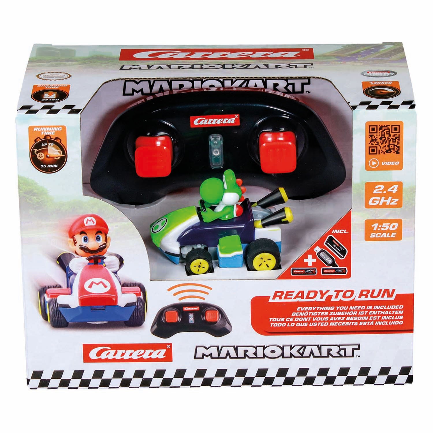 Carrera Mini RC 2,4 GHz Mario Kart Yoshi – 1:50