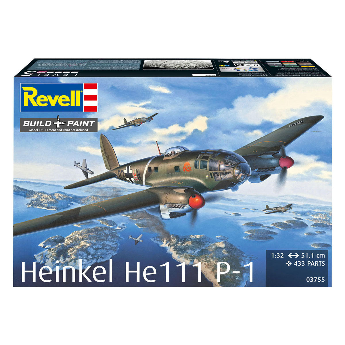 Revell Modellbausatz Heinkel He 111p-1 1:32 – 433 Teile.