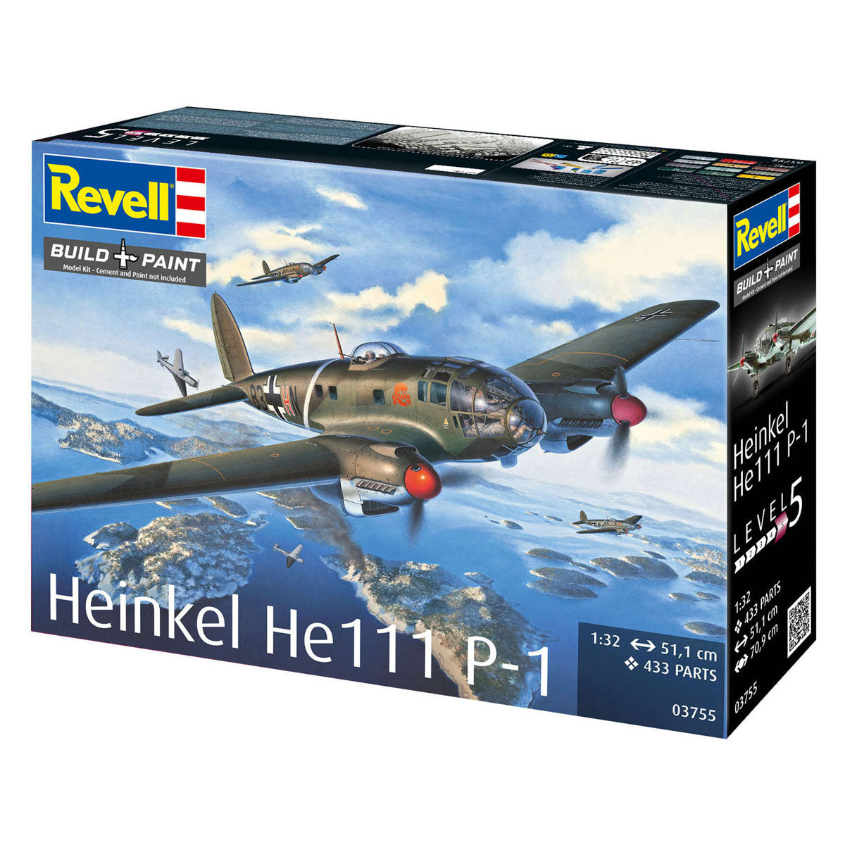 Revell Modellbausatz Heinkel He 111p-1 1:32 – 433 Teile.