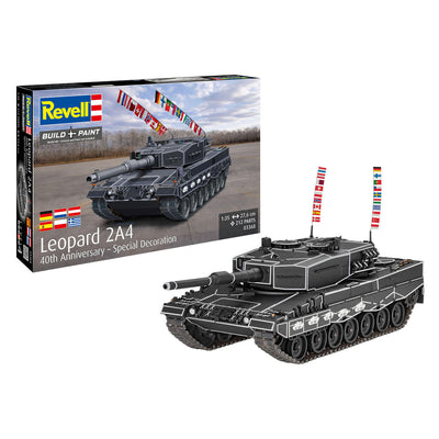 Revell Modellbausatz Leopard 2a4 - Sonderdekoration 40. Jubiläum 1:35 - 212 Teile.
