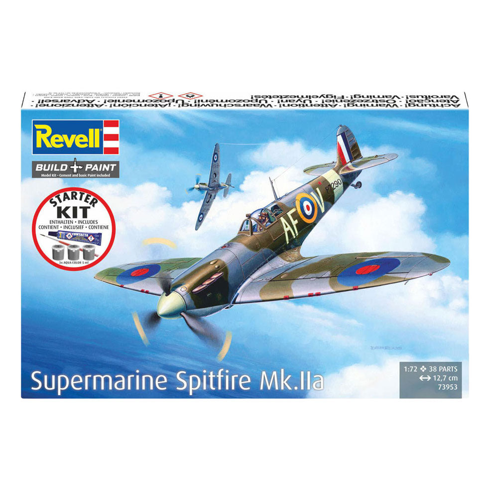 Revell Modellbausatz Starterkit Spitfire mk.iia 1:72 - 38tlg.