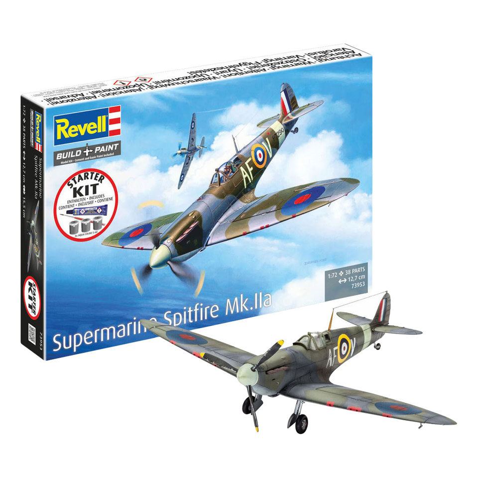 Revell Modellbausatz Starterkit Spitfire mk.iia 1:72 - 38tlg.