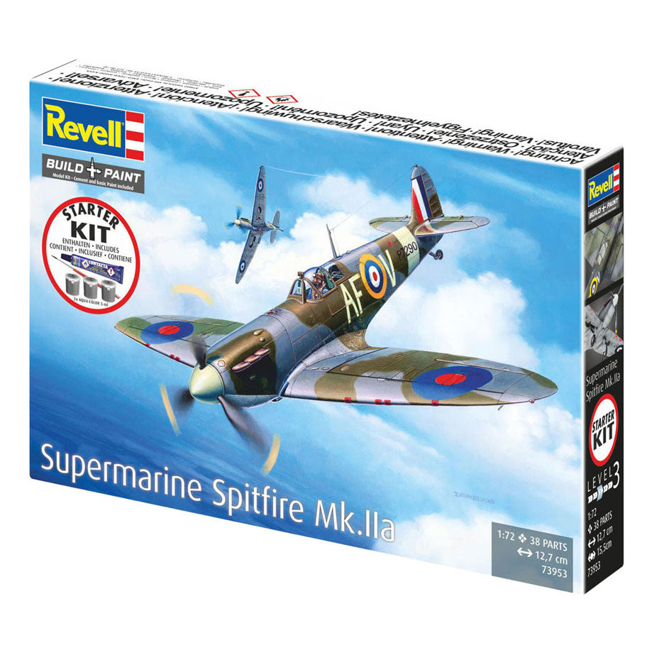 Revell Modellbausatz Starterkit Spitfire mk.iia 1:72 - 38tlg.