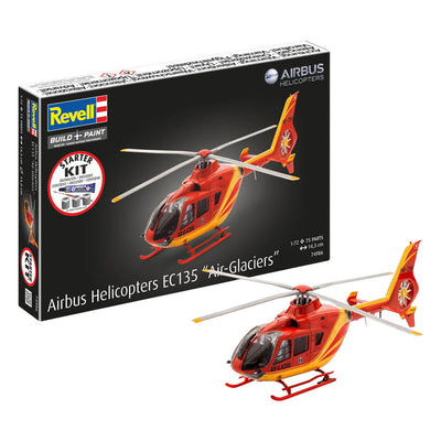 Revell Modellbausatz Starterkit Airbus Helicopters EC135 Air-Glaciers 1:72 - 75tlg.