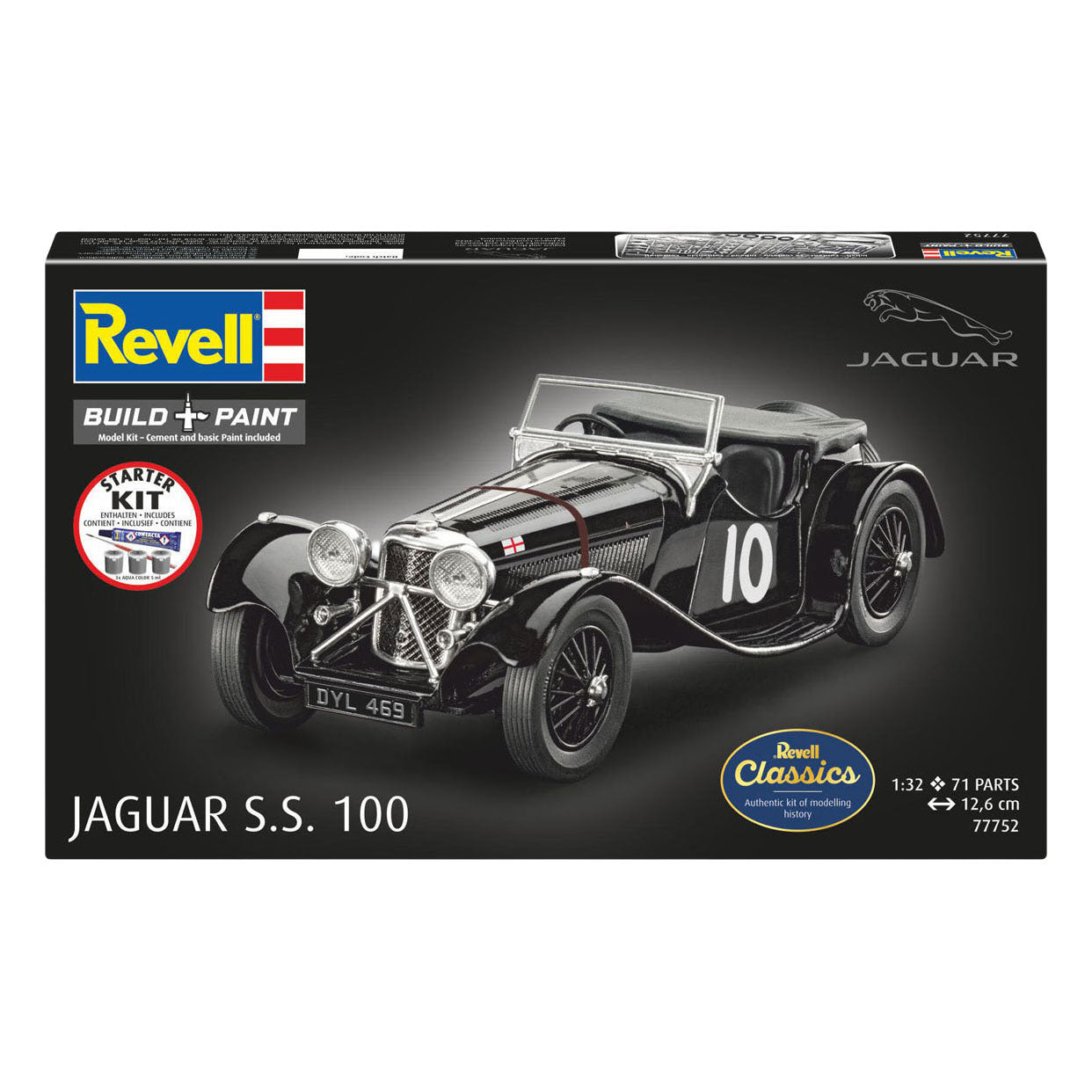 Revell Modellbausatz Starterkit Jaguar SS 100 1:32 - 75-tlg.