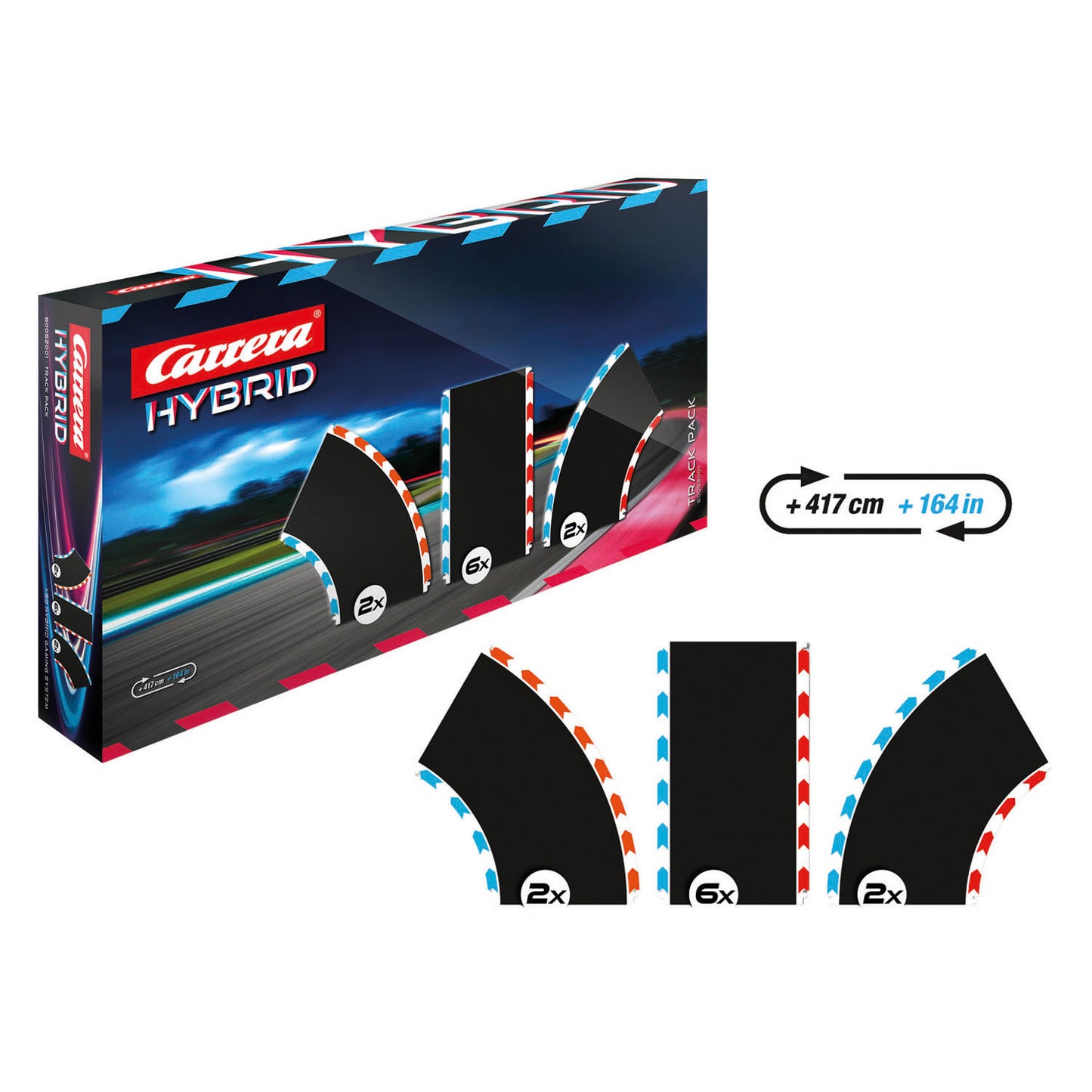 Carrera Hybrid-Schienenteile Schienenpaket 1 - 10 Stk.