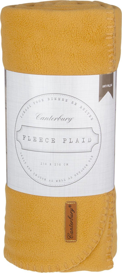 Canterbury-Plaid – Fleece – kuschelig – gelb – 150 x 130 cm