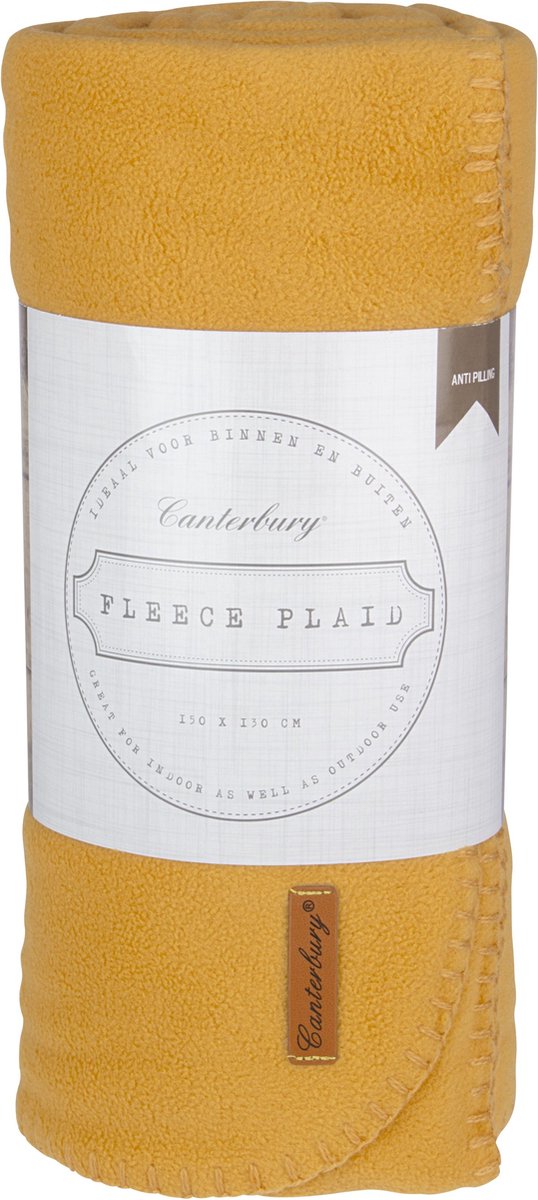 Canterbury-Plaid – Fleece – kuschelig – gelb – 150 x 130 cm