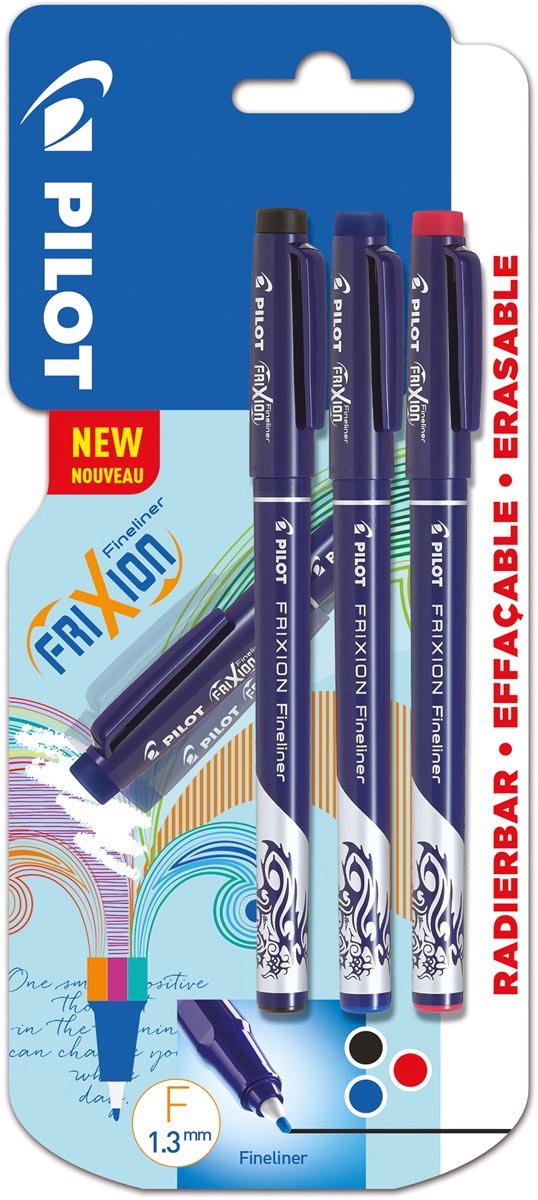 Pilot Fineliner Frixion Basic | verschiedene Farben | Set bestehend aus 3 Stück