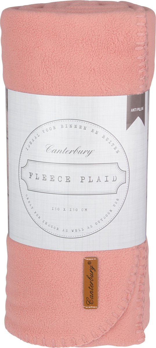 Canterbury-Karo-Fleece – kuschelig – rosa – 150 x 130 cm