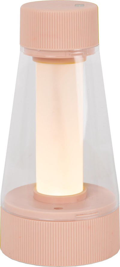 Lucide Lorali – wiederaufladbare Tischleuchte drinnen und draußen – wiederaufladbarer Akku – ø 7,7 cm – LED dimmbar – 1x1,2 W 2600 K 3000 K – IP44 – Rosa