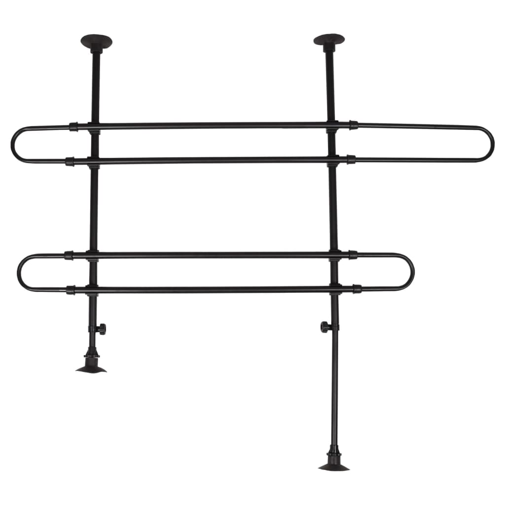 Flamingo Flamingo Car Dog Rack Sima 2 Stangen und 2 Befestigungselemente schwarz