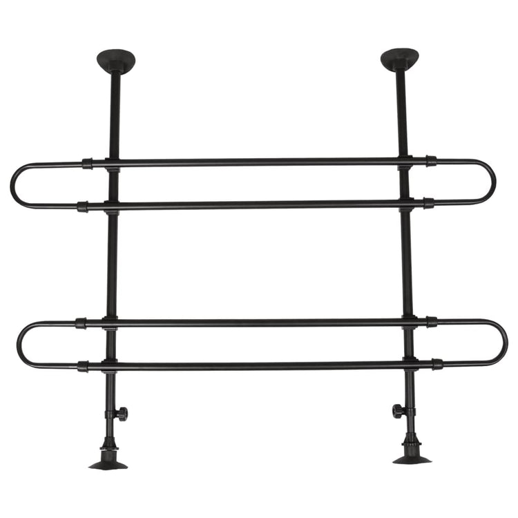 Flamingo Flamingo Car Dog Rack Sima 2 Stangen und 2 Befestigungselemente schwarz