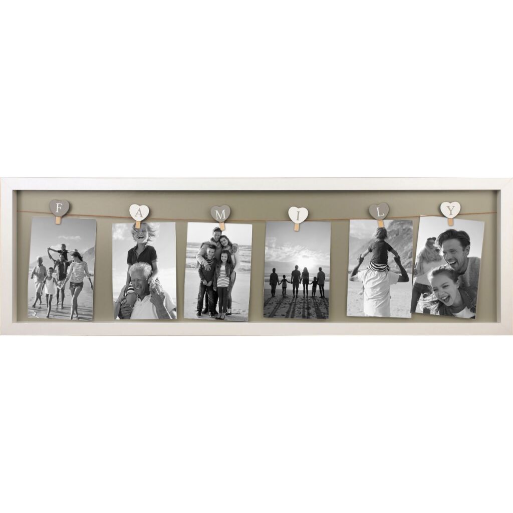 Verschiedenes Fotorahmenfamilie MDF 78x24 Weiß
