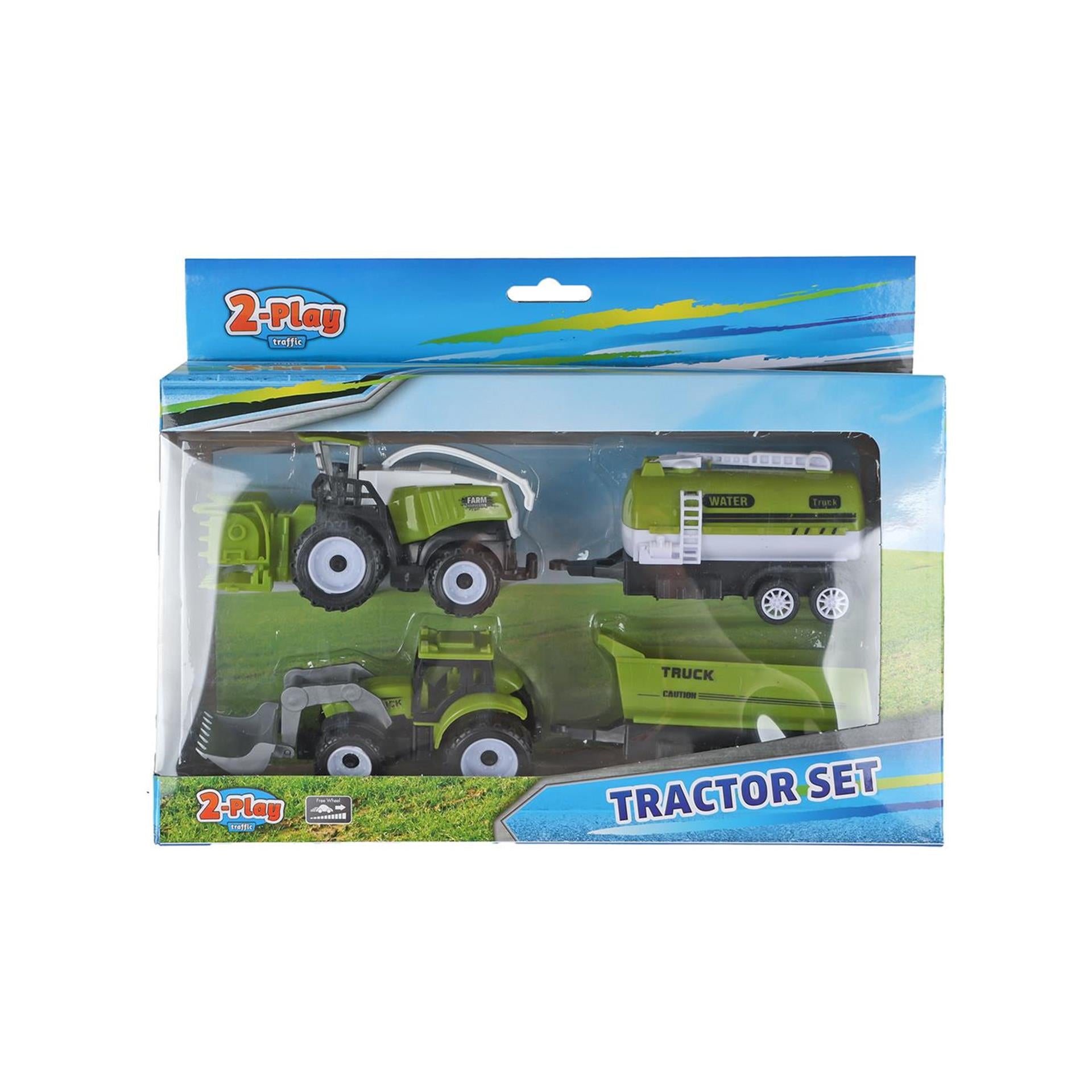 2-Spiele-Traktor und Kombinieren mit 2 Anhängern, 24 cm