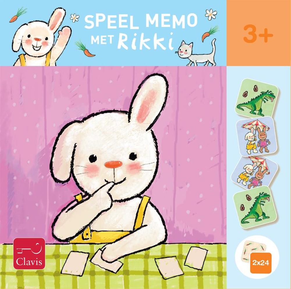 Spielen Sie Memo mit Rikki. 3+