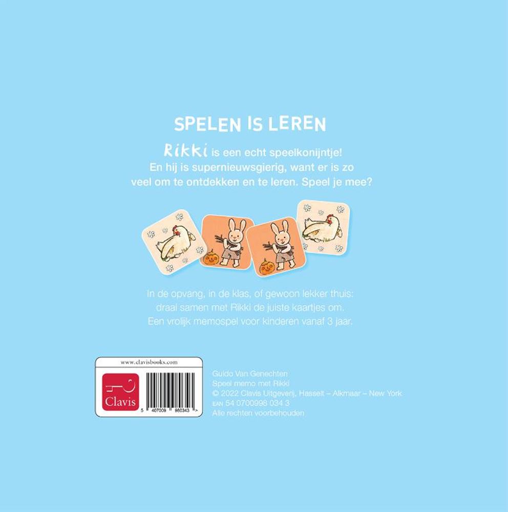 Spielen Sie Memo mit Rikki. 3+