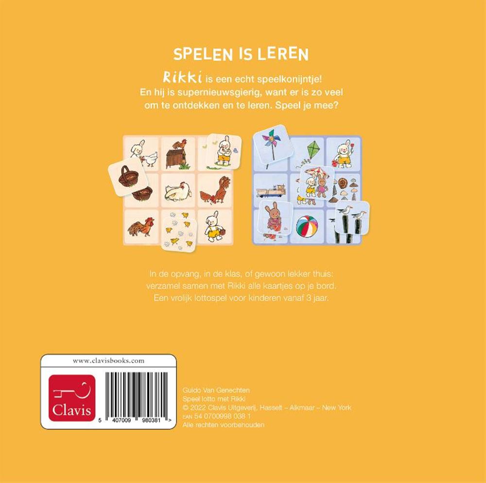Clavis Publishers spielt Lotto mit Rikki. 3+.