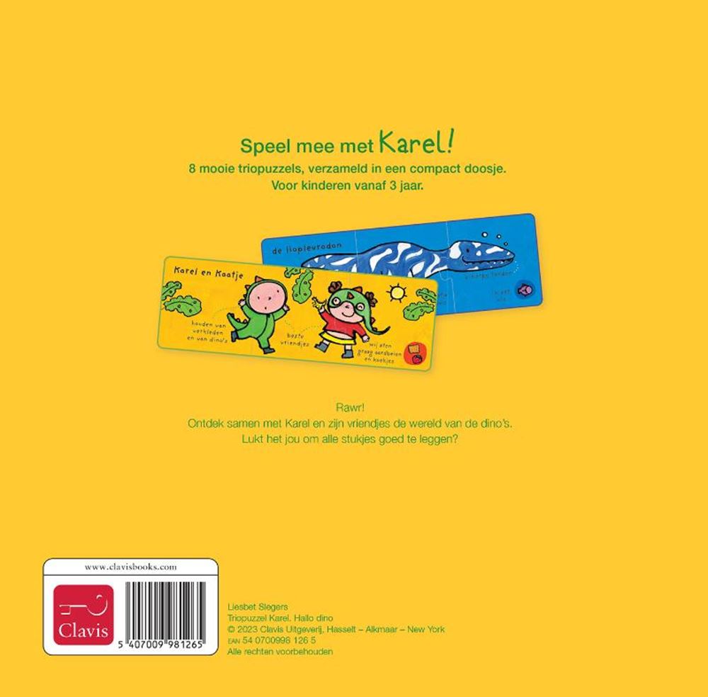Dreier-Puzzle Karel. Hallo Dino 3+