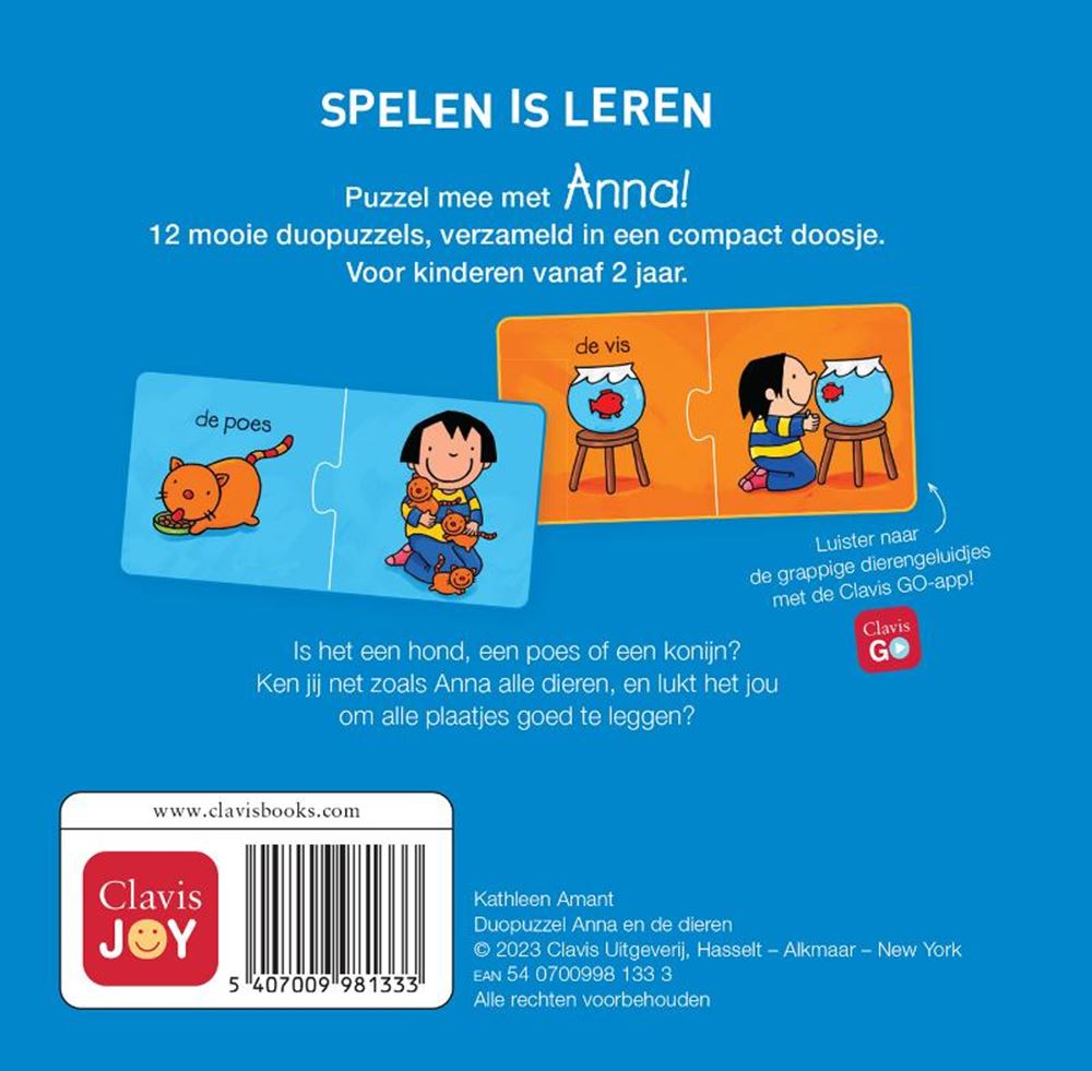 Duo-Puzzle Anna und die Tiere 2+