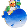 Clavis Verlag gegenten*4 in 1 Holzspiel kleiner weißer Fisch. Stapel, Stab, Anzahl und Faden