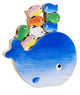 Clavis Verlag gegenten*4 in 1 Holzspiel kleiner weißer Fisch. Stapel, Stab, Anzahl und Faden