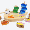 Clavis Verlag gegenten*4 in 1 Holzspiel kleiner weißer Fisch. Stapel, Stab, Anzahl und Faden