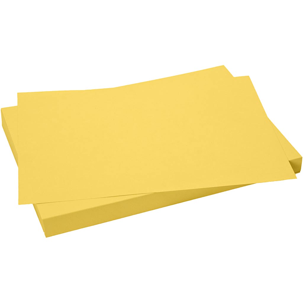 Kreativfirma Karton, Blatt 50x70 cm, 270 g, Sonne gelb, 10 Blatt 1 Box