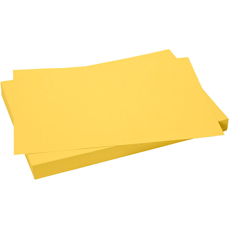 Kreativfirma Karton, Blatt 50x70 cm, 270 g, Sonne gelb, 10 Blatt 1 Box