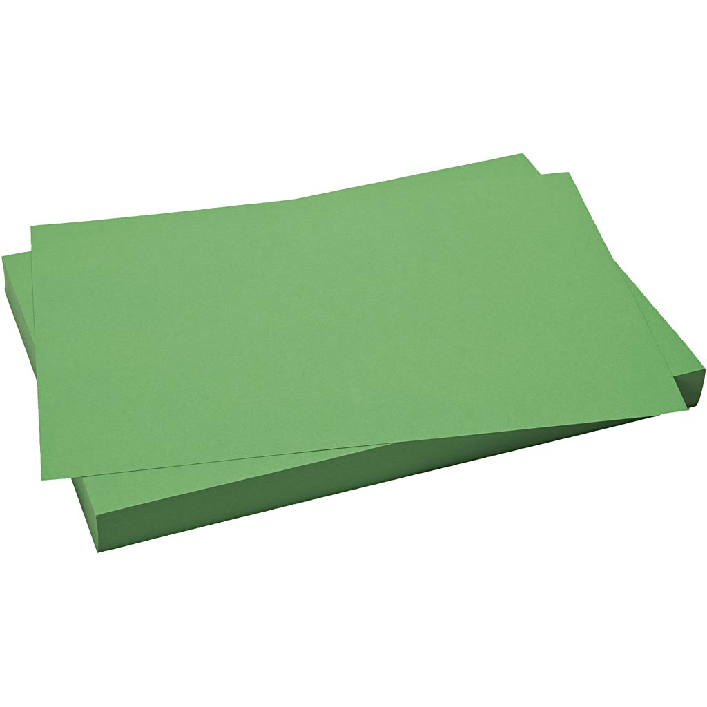 Kreativfirma Karton, Blatt 50x70 cm, 270 g, Grasgrün, 10 Blech 1 Box