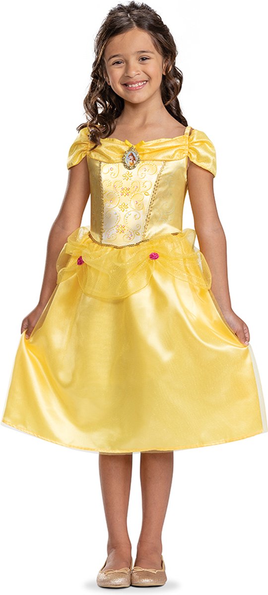 Disney-Prinzessin-Verkleidung – Die Schöne, das Biest, klassisches Belle-Kleid, Größe M (7–8 Jahre), Mädchen
