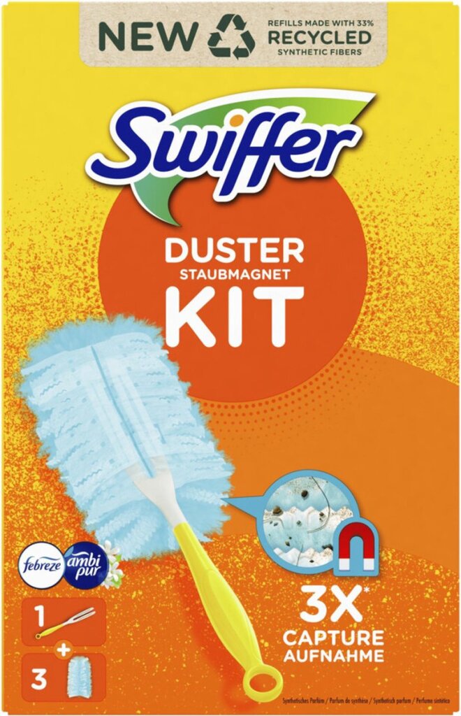 Swiffer Swiffer Duster Staubtücher Starter Kit + 3 Nachfüllungen Febreze