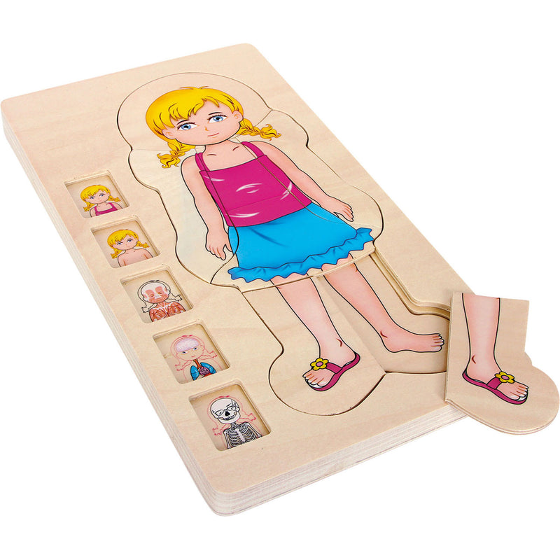 Kleines Fußhölzernkörper -Puzzle Mädchen, 29.