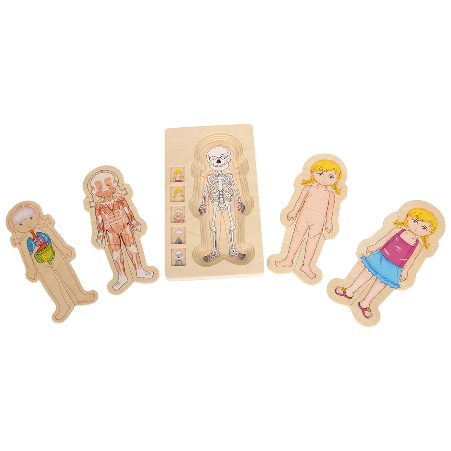 Kleines Fußhölzernkörper -Puzzle Mädchen, 29.