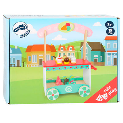 Kleiner Fußhölzerneiswagen mit Accessoires