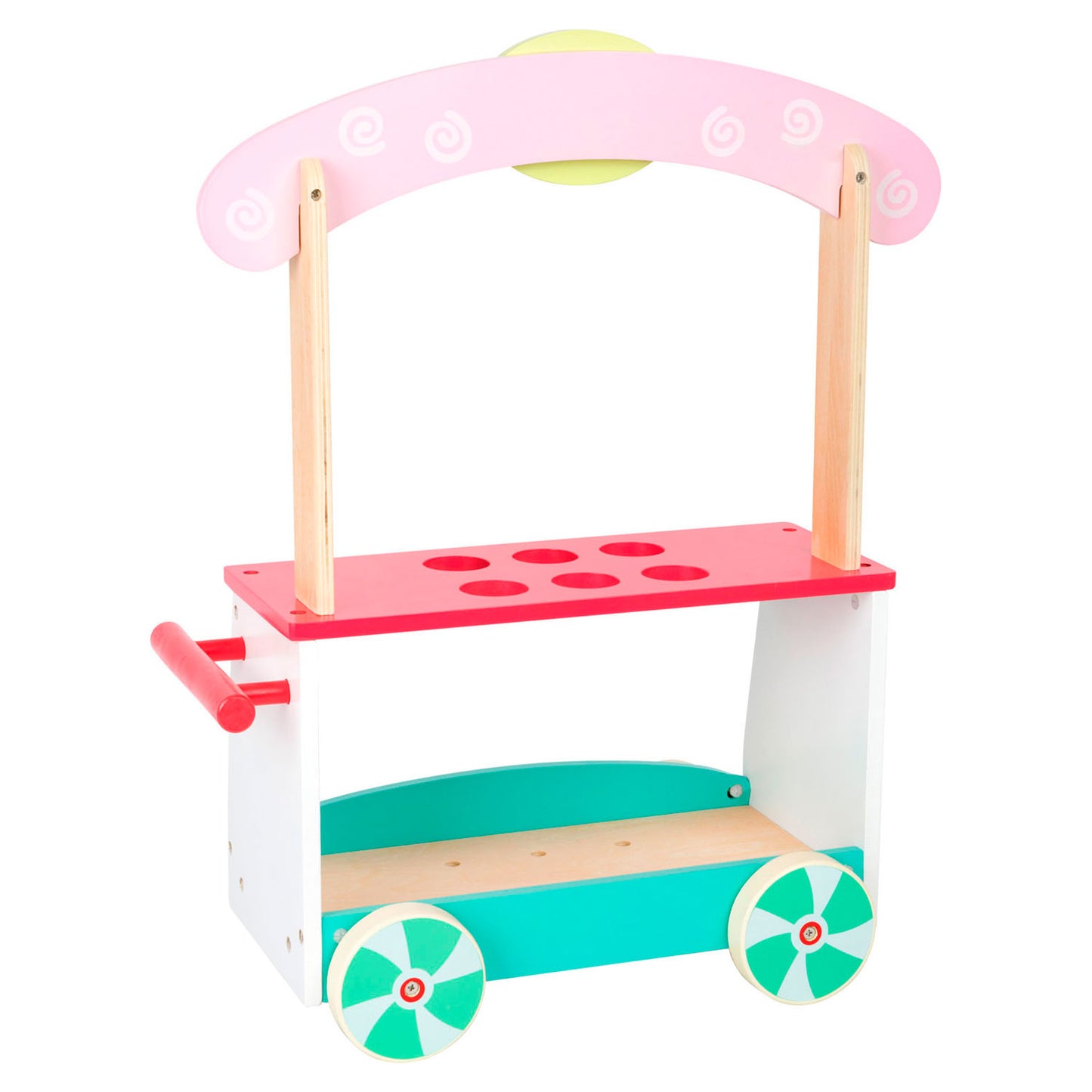 Kleiner Fußhölzerneiswagen mit Accessoires