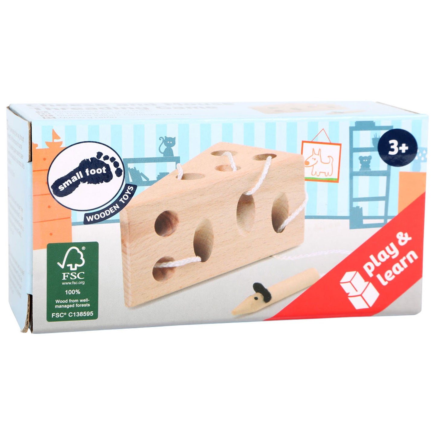 Kleiner Fußkäse- und Maus -Holzstraßenspiel