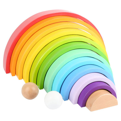 Kleine Fußhölzerbausteine ​​Regenbogen xl, 14dlg.