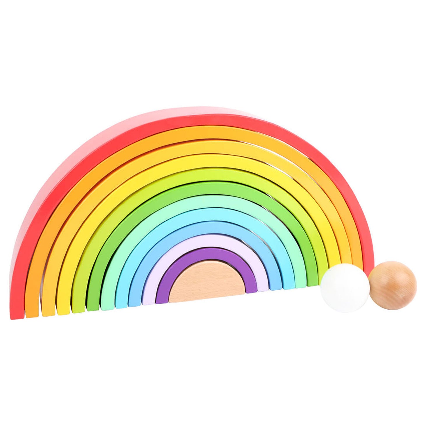 Kleine Fußhölzerbausteine ​​Regenbogen xl, 14dlg.