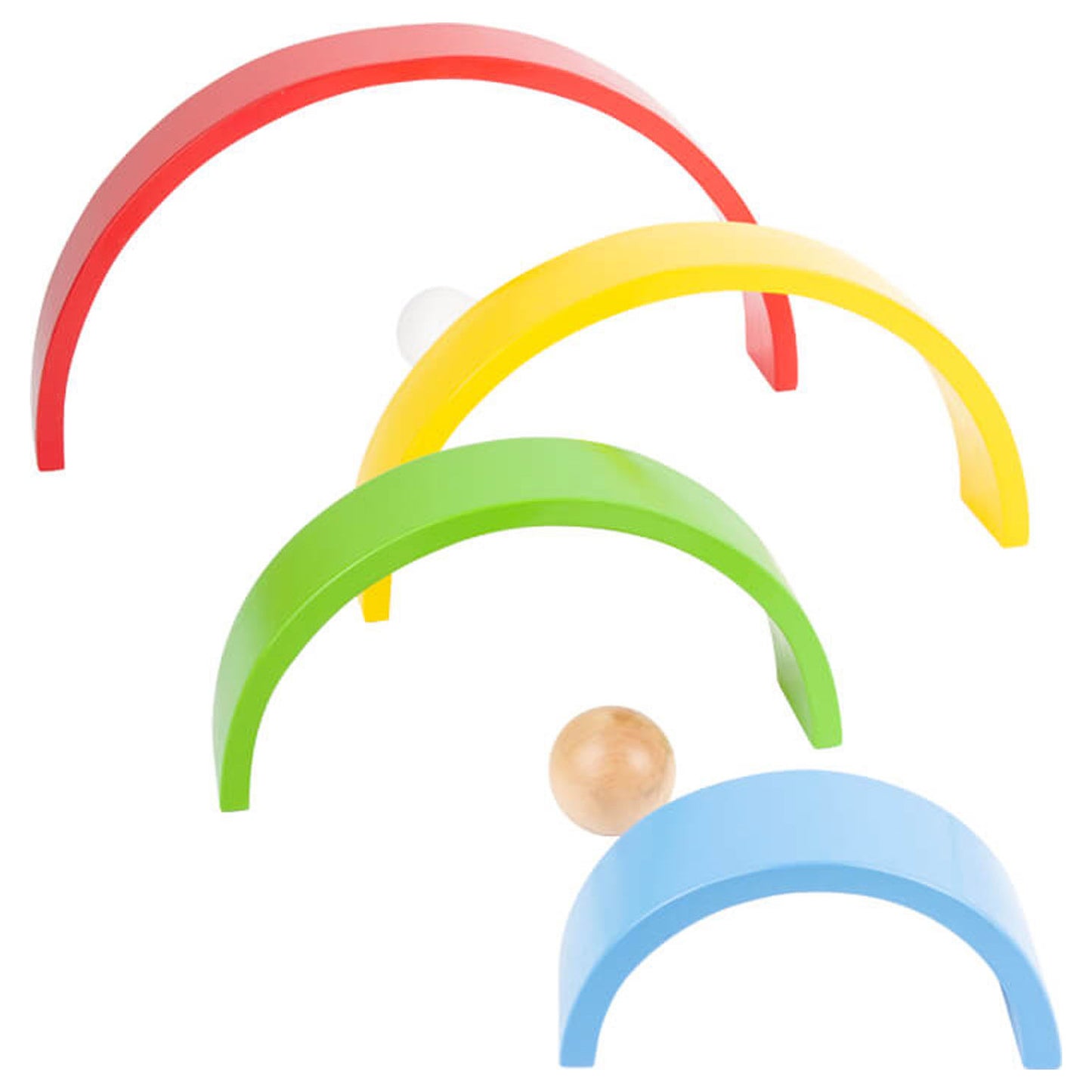 Kleine Fußhölzerbausteine ​​Regenbogen xl, 14dlg.