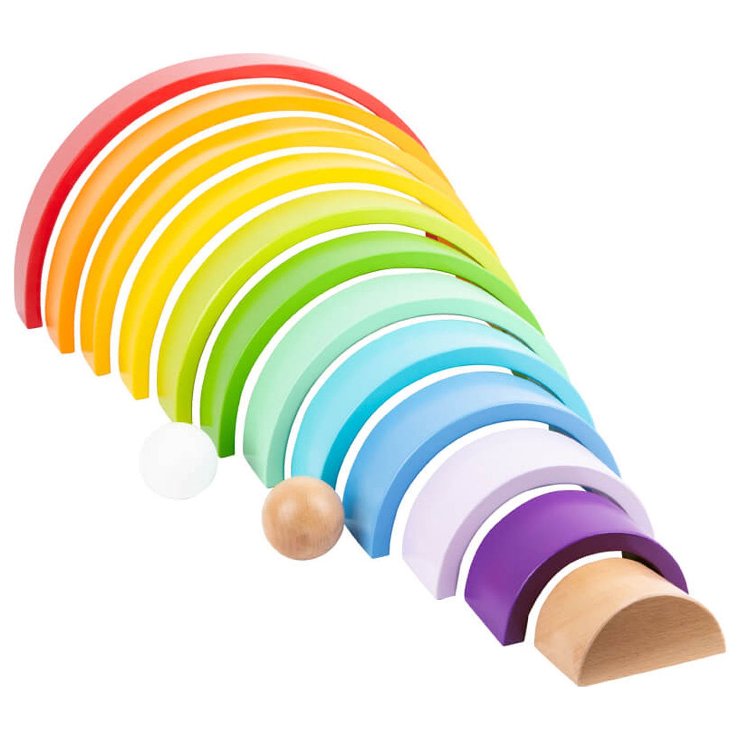 Kleine Fußhölzerbausteine ​​Regenbogen xl, 14dlg.