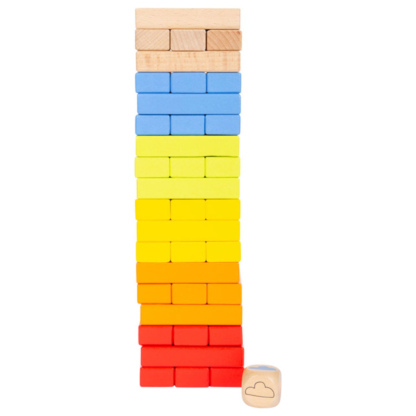 Kleiner Fuß Holz Regenbogen Wobbel Tower Spiel