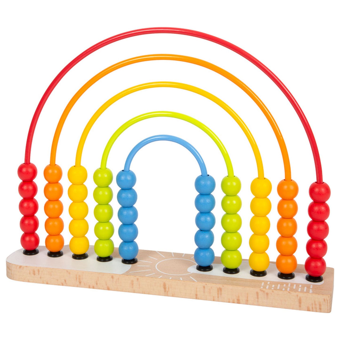 Kleiner Fußhölzernmotor berücksichtigen Regenbogen