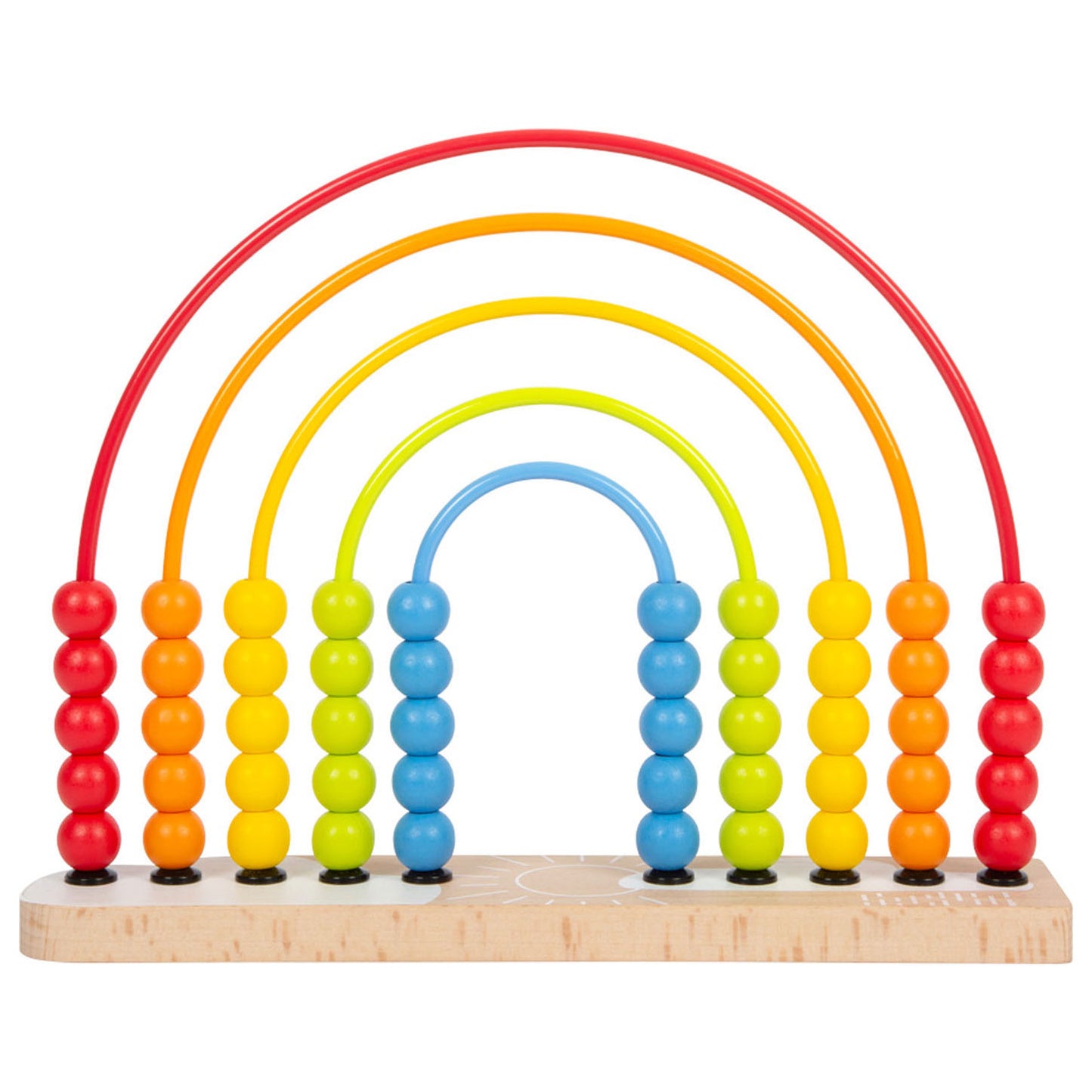 Kleiner Fußhölzernmotor berücksichtigen Regenbogen