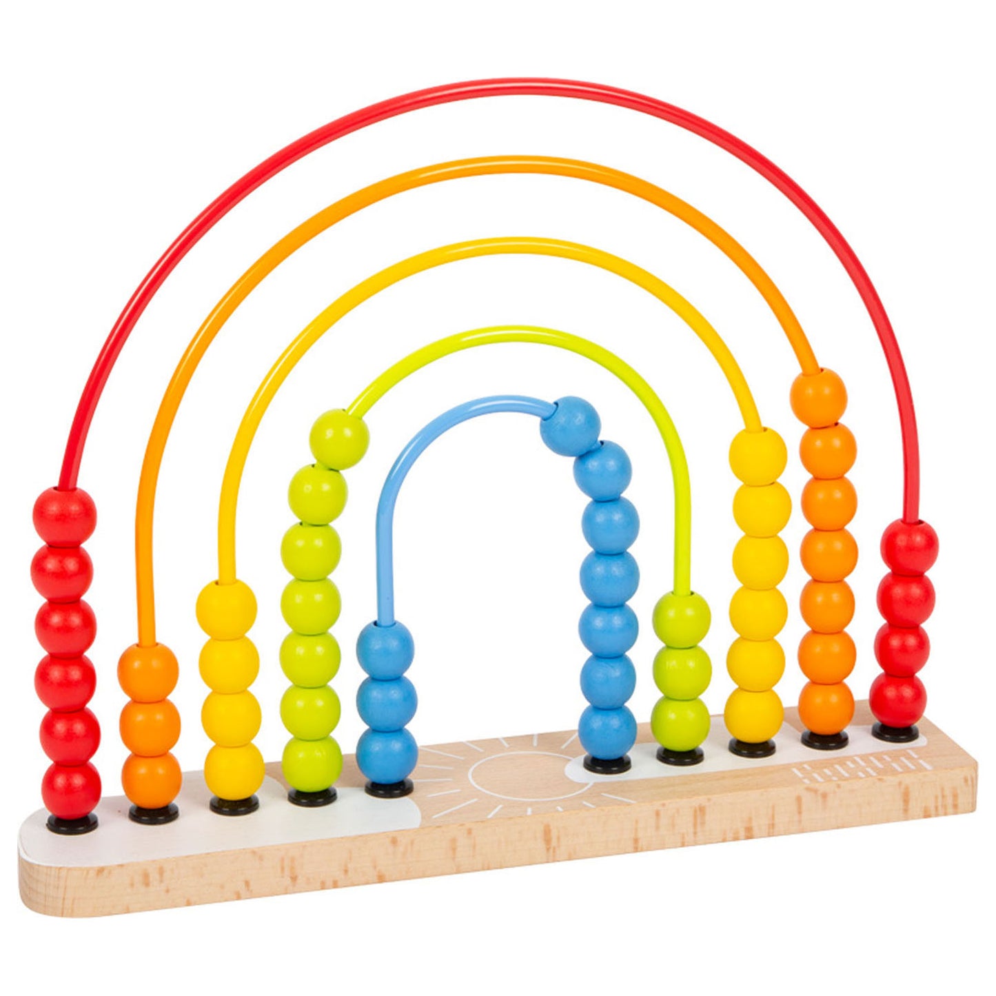 Kleiner Fußhölzernmotor berücksichtigen Regenbogen