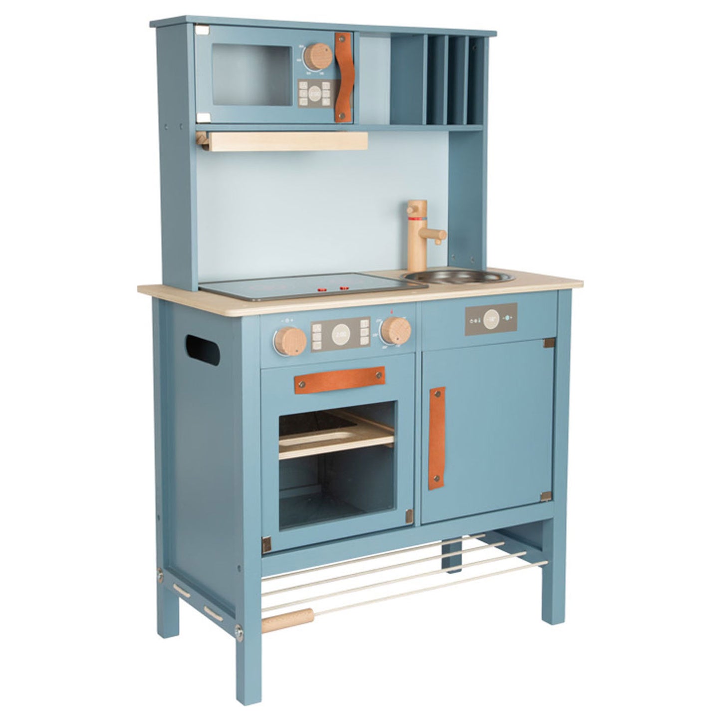 Kleine Fußhölzer Kinderküche Blau, 7dlg.