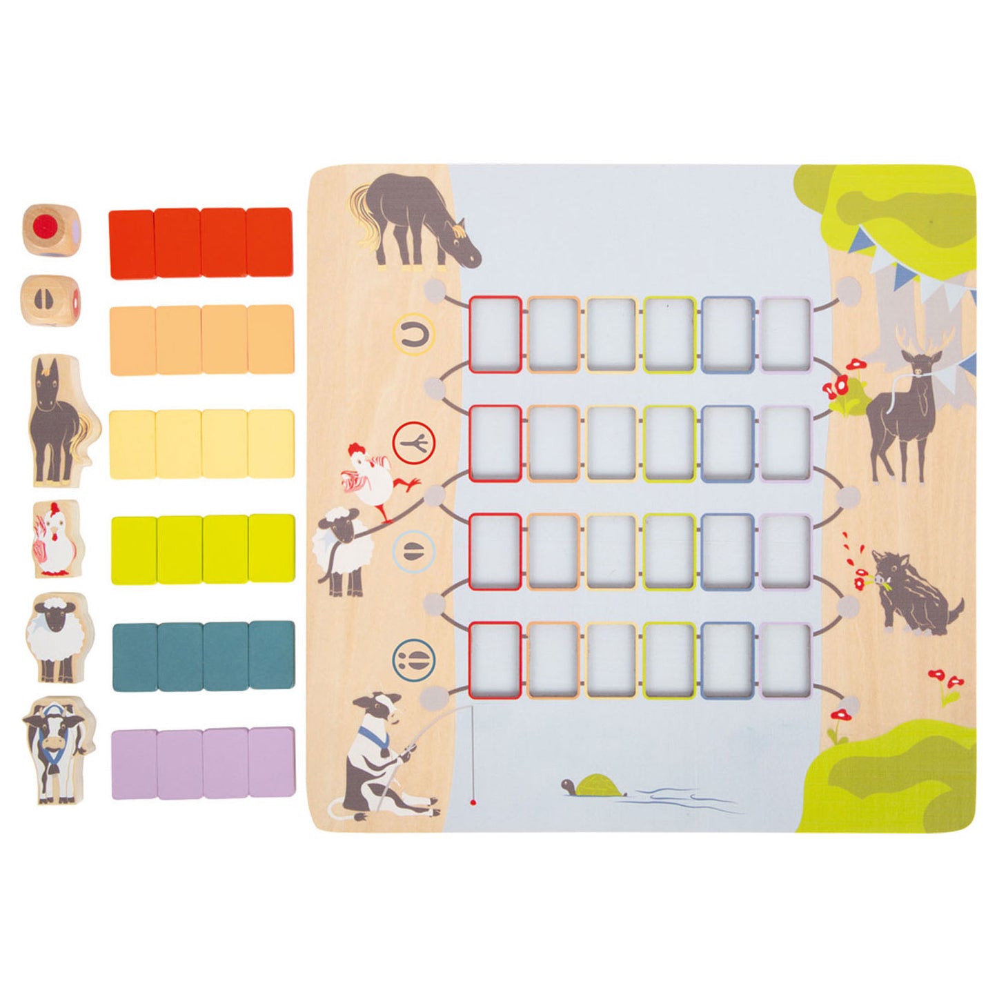 Kleine Fußhölzer -Spielbrückenkreuzungstiere