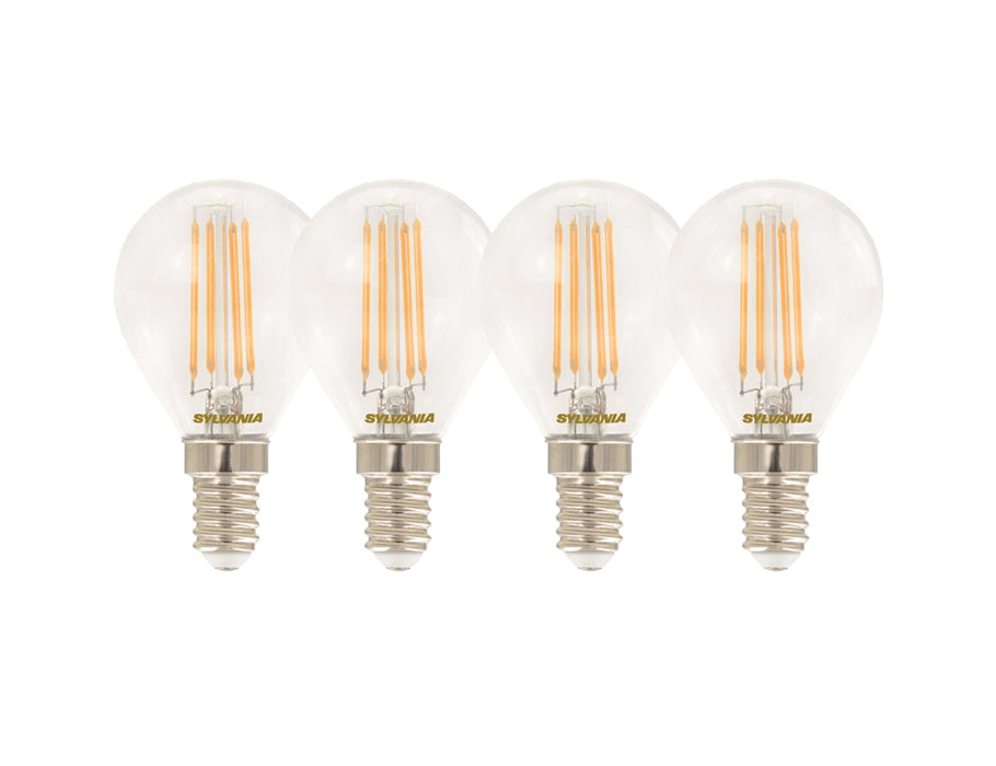 Sylvania LED -Lampe E14 470 LM Bullet Clear 4 Teile