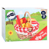Kleiner Fußpicknickkorb mit Holzschnitt