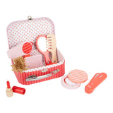 Kleiner Fuß Holz Retro -Spiel Make -up im Koffer - afbeelding 1